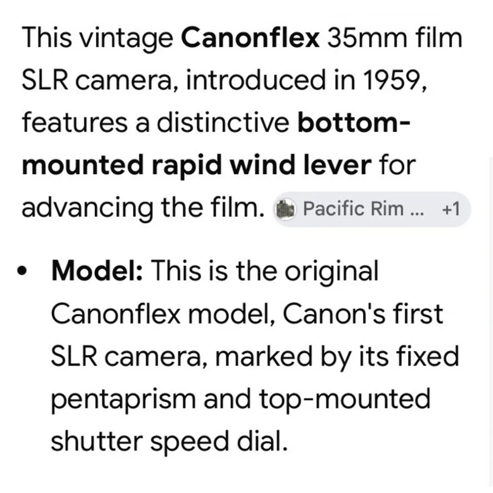 Canon canonflex 1959